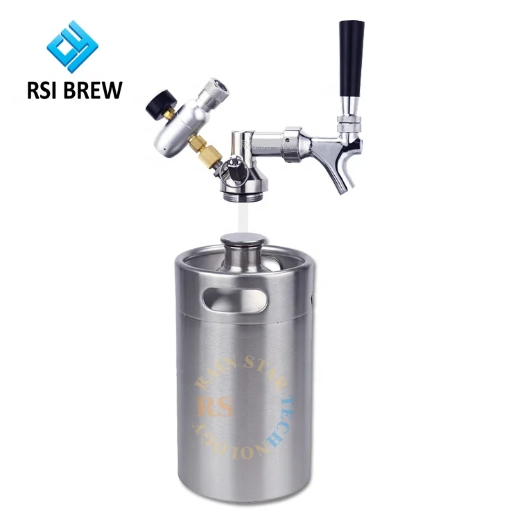 Stainless Steel Draft Beer Kegerator Tower With 1/2/3/4 Tap Faucet Kits