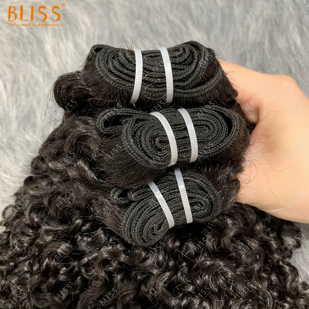 Bliss Hot Sale Pixie Curl Peruvian Hair Bundle Wholesale 3 Bundles with Closure Pack Hair Brazilian Raw Virgin Hair Bundle