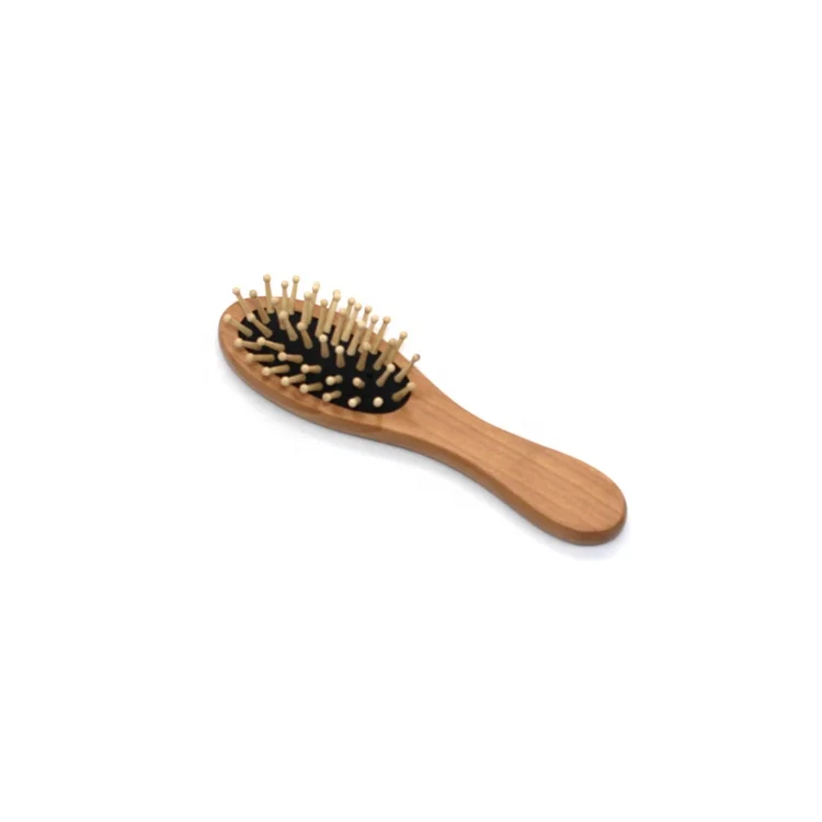 
Wholesale wooden head massager Wooden hair brush rolling comb easy to used detangling magic hair comb 
