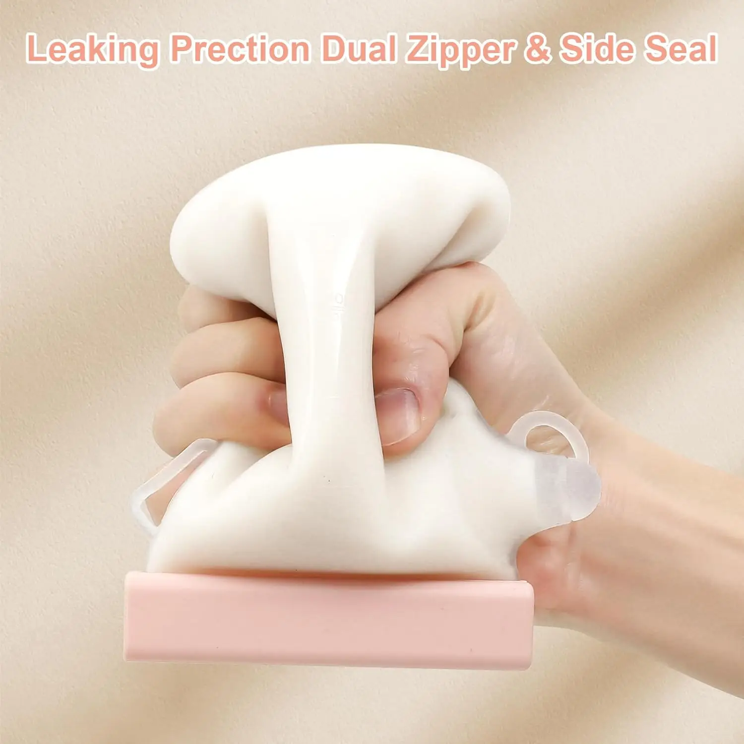 Reusable Breastmilk Storage Bags , 11oz/320ml Double Leak-Proof Breastmilk Freezer Bags for Breastfeeding