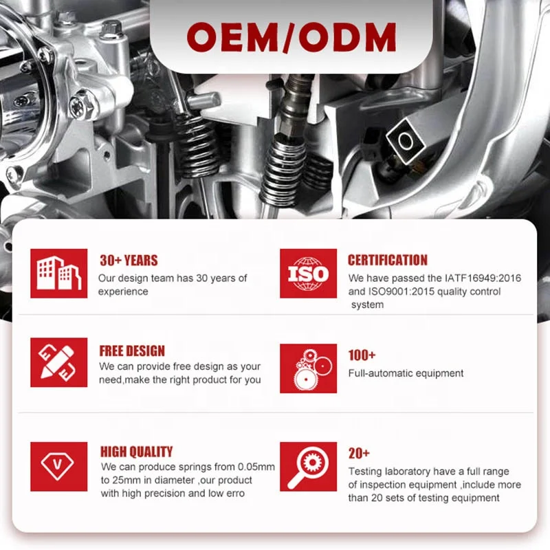 OEM Metal Steel Spring Compression Coilovers Coil Spring Spiral Springs For Bimetal Thermometer