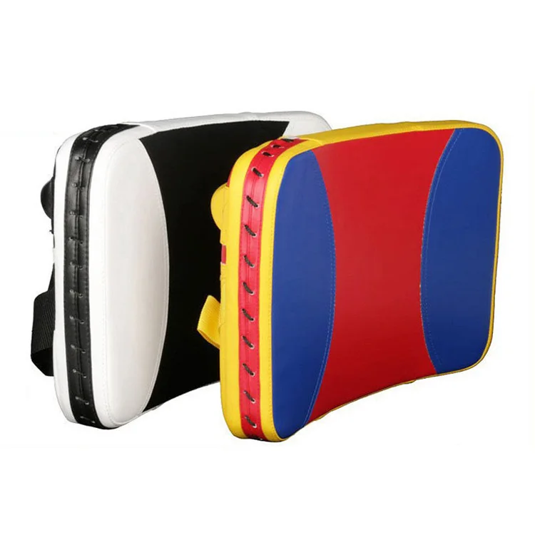 High Quality PU Curved Muay Thai Martial Arts Paddle Taekwondo Target Kicking Shield Custom Logo Factory Price for Karate Judo