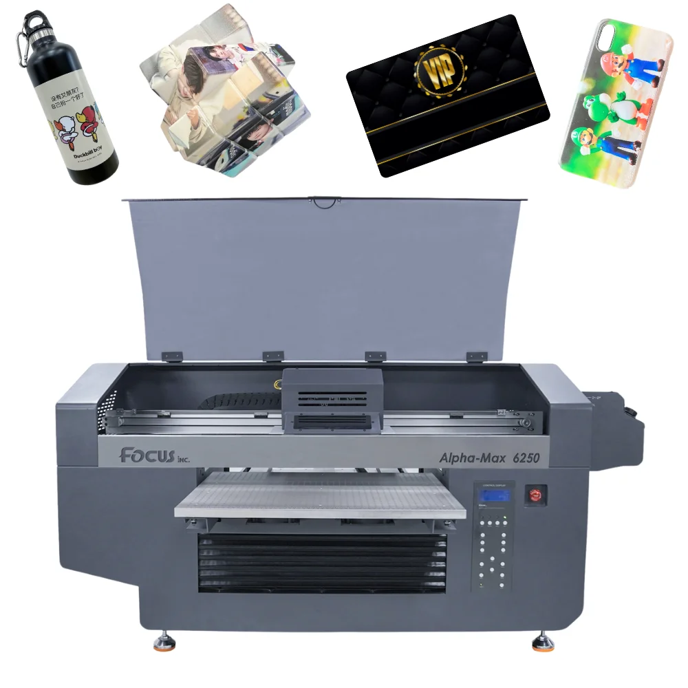 Focusinc A2 4060 UV printer i3200 for glass acrylic lego sticker golf balls canvas bottles pvc board flatbed printer UV print