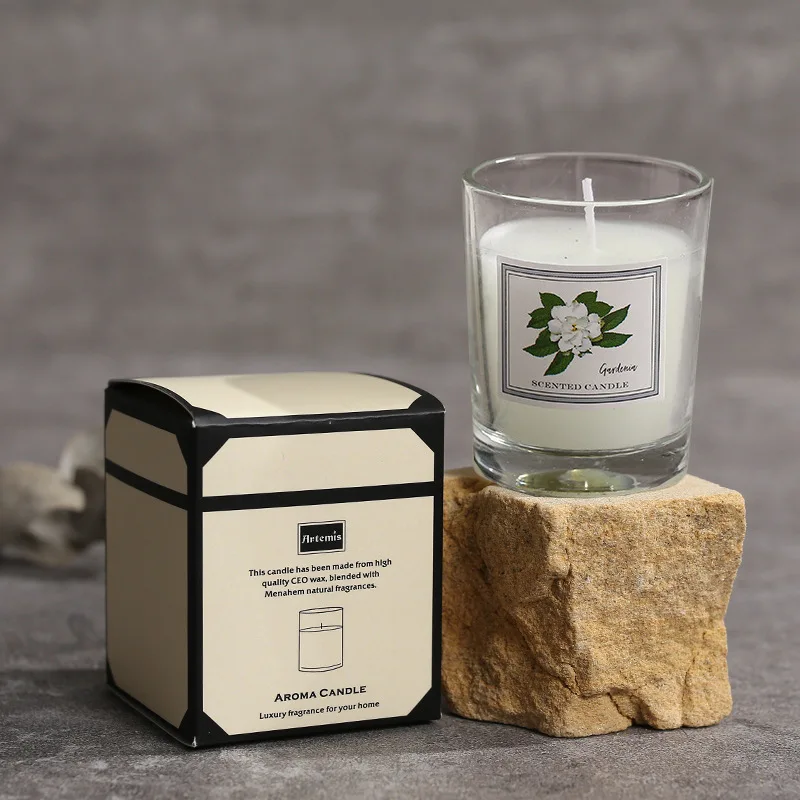Luxury Private Label Soy Wax Scented Glass Candles With Natural Essential Fragrance Oil In Wholesale
