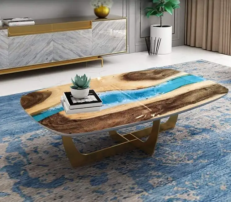 Wood Resin Epoxy For Table Double Components Transparent And Clear Epoxy Resin Hardener For River Table