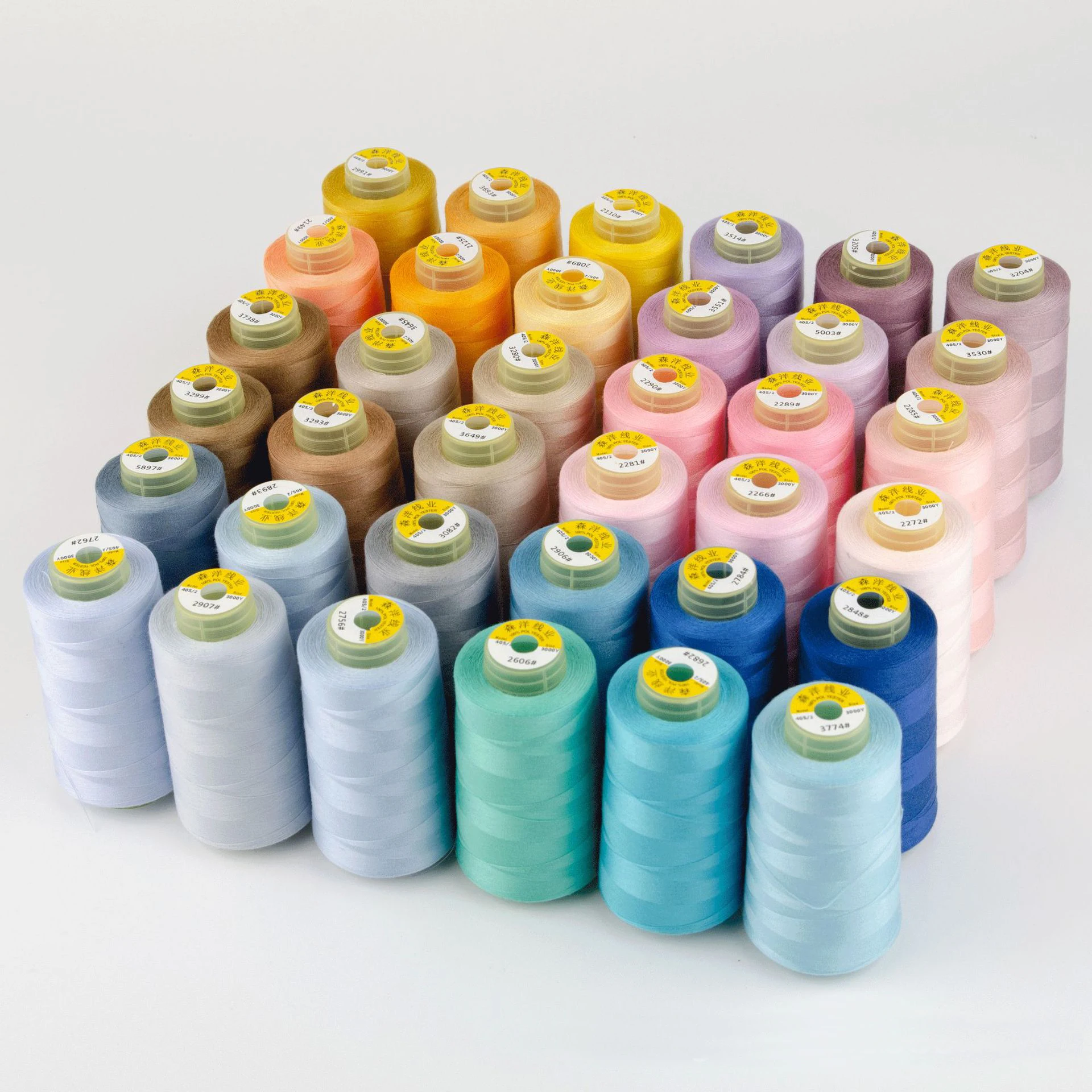 high quality   Oeko-Tex Standard  40/2 Sewing Thread 40s/2 402 3000 yards 100% Polyester Sewing Thread for clothing