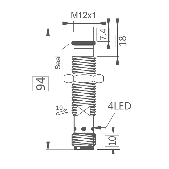KJT Manufacturers Direct Sale IP67 IP69K  M12 High Pressure  Inductive Proximity Sensor For Industry