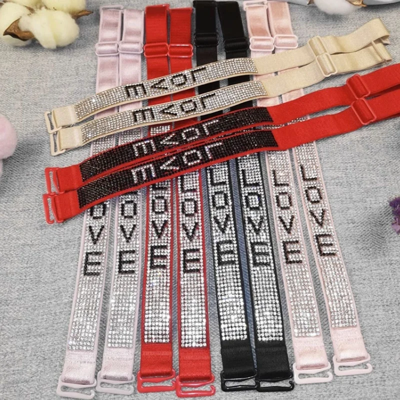 New Arrivals Hot-fix DIY Glass Rhinestone Bra Strap Trimming Rhinestone Strip For Shoes Cloth Decorative Accessories