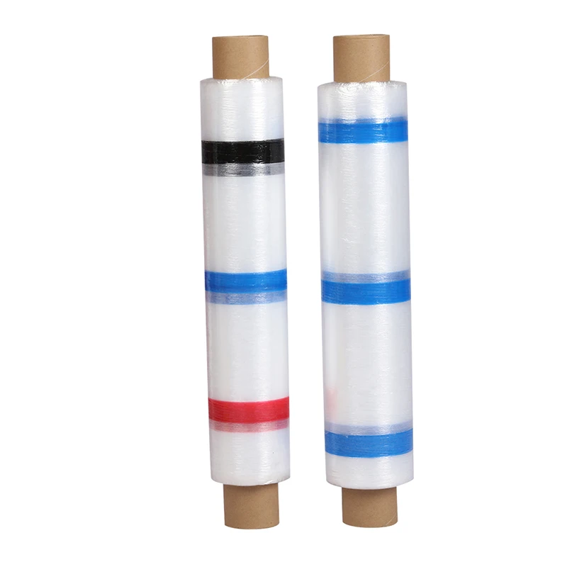 Предварительно растягивающаяся пленка с тремя дополнительными полосками 6mic 7mic 8mic