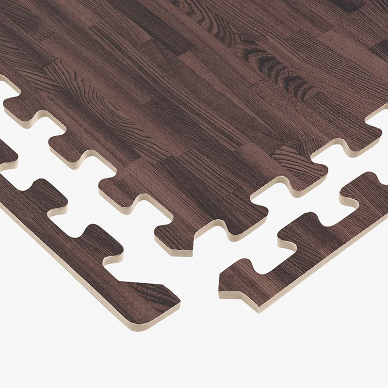 Hot Selling Foam Floor Mats Printed Wood Grain Foam Interlocking Soft EVA Foam Floor Puzzle Mats