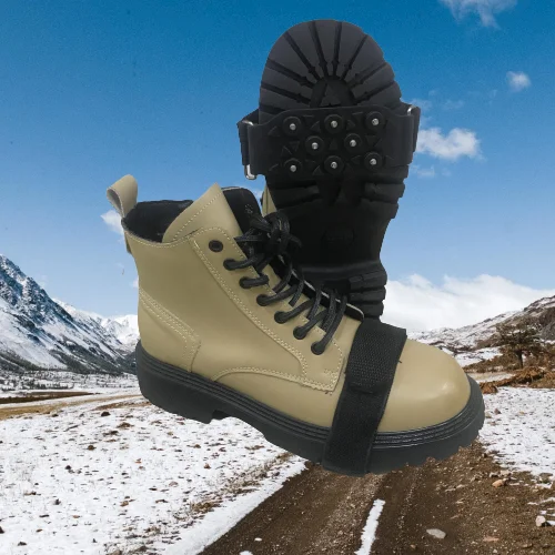 Winter Tracion Anti-Slip Snow Chains ice crampons  for Safety for Winter Weather Conditions