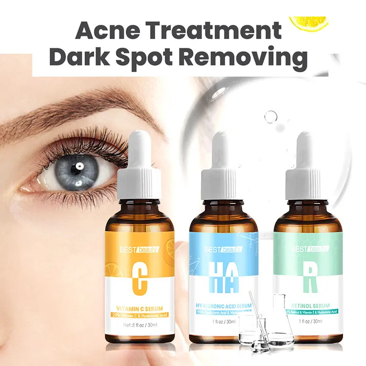 OEM&ODM Pure Hyaluronic Acid Serum Moisturizing Inflammation Reducing Anti-wrinkle Facial Serum With Hyaluronic Acid Vitamin E