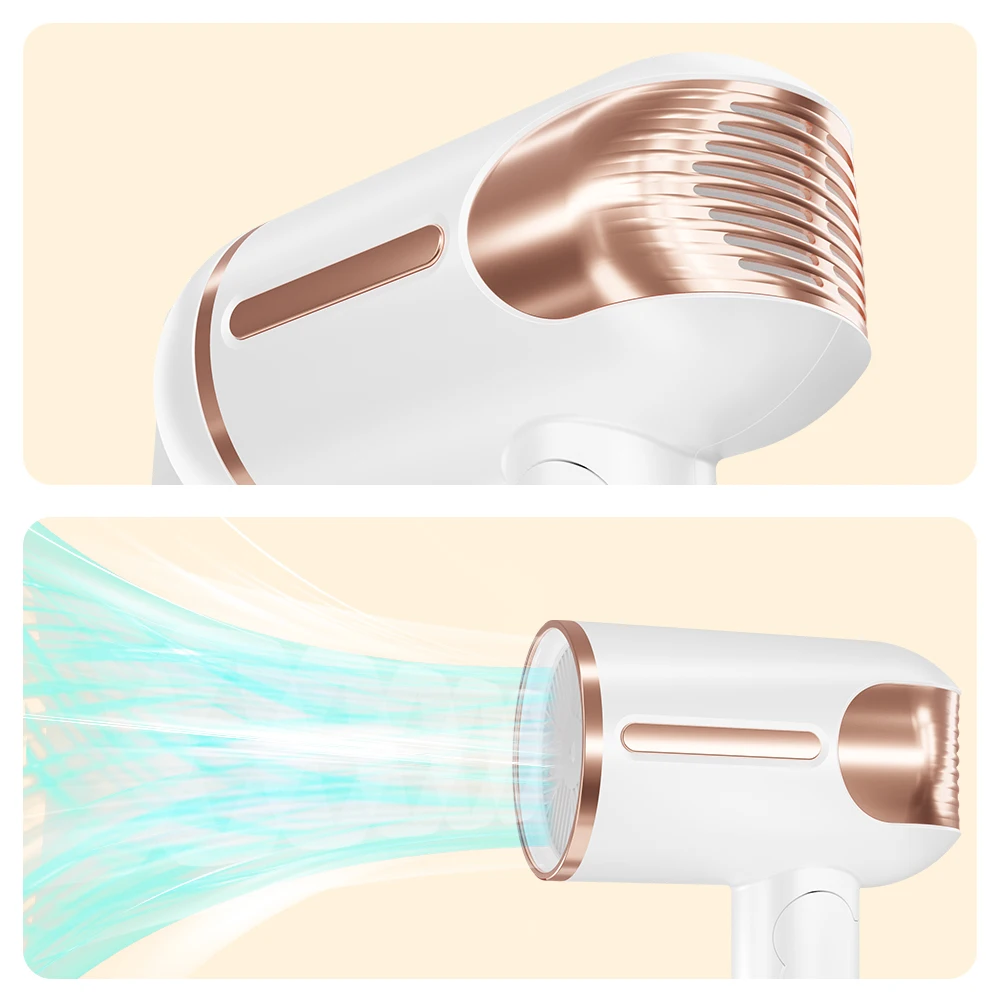 Profession 1000 Watt Travel Use Mini Compact Size Household Professional Strong Wind Negative Hair Dryer With Foldable Handle