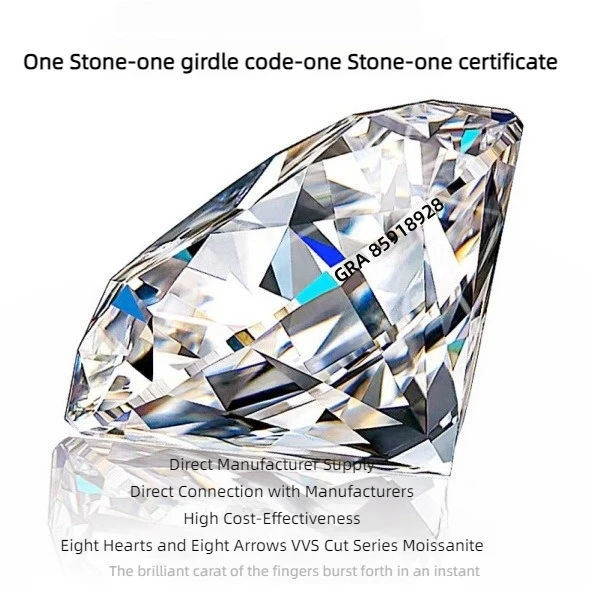 TELULA Wholesale Round 3mm 14mm VVS White D Color Color Play Fire Round Moissanite Loose Stones with GRA Certificate