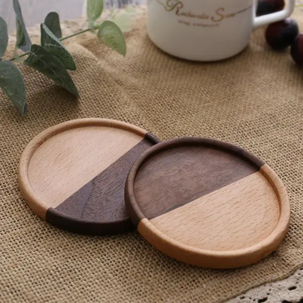 Multicolor stitching-cup coasters for cold and hold drink square and round coasters