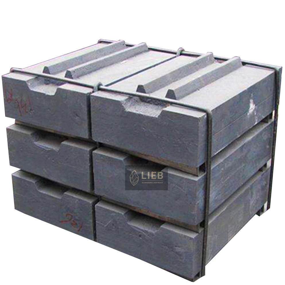 Skillful Manufacture Spare Parts Ceramic Inserted Blow Bar Crusher Wear Parts Liner Plate High Chrome Steel Impact Crusher