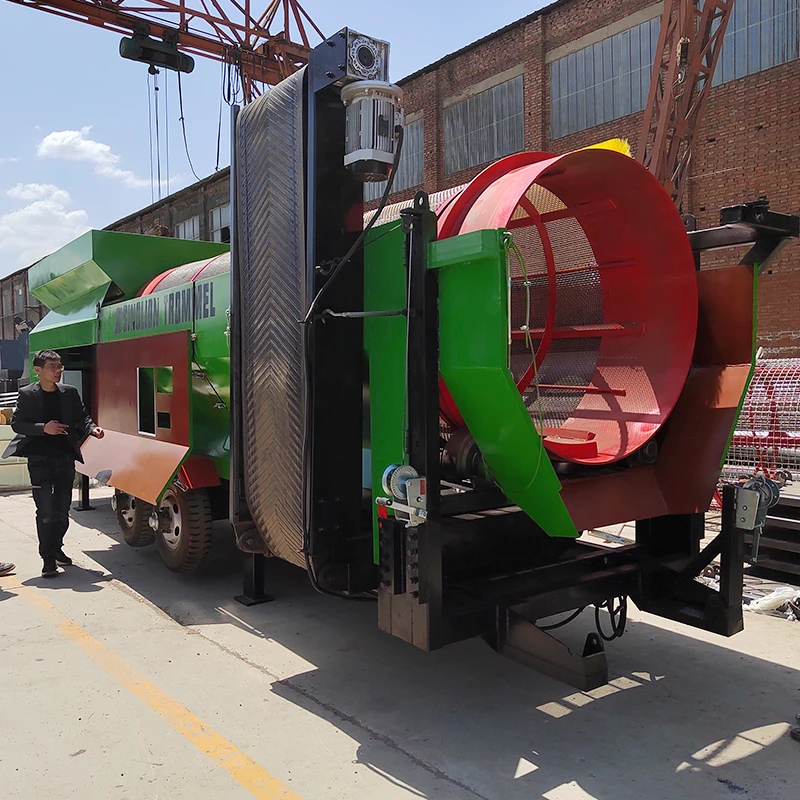 Movile Rotary Trommel Screen Compost Screening Machine Rotary Sand Screening Machine Sand Trommel Screen