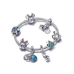 2022 new romantic ladies bracelet Mickey Minnie charm S925 silver pendant Pandorae