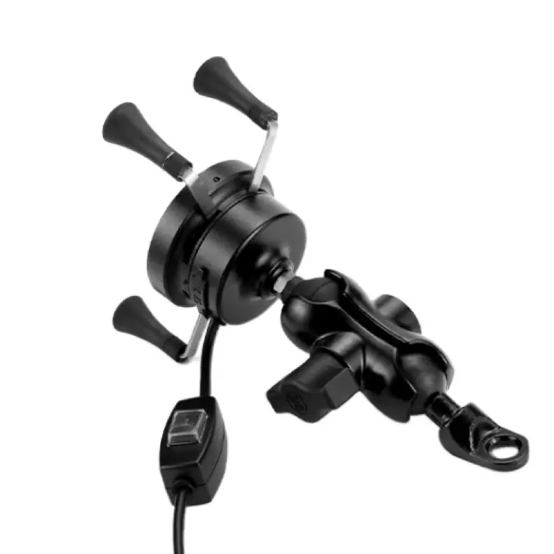 X Wireless Charging Motorcycle Holder Waterproof 360 Degree Rotation Mobile Phone Holder With Wireless Usb Charger