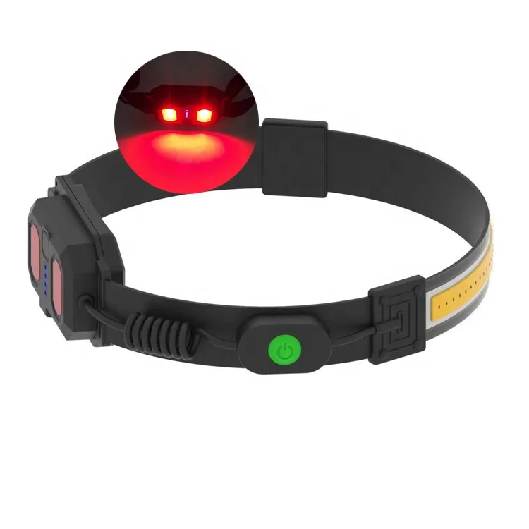 2021 New Product USB Rechargeable Lightweight Outdoor Camping Work Light Led Cob Headband Headlamp
