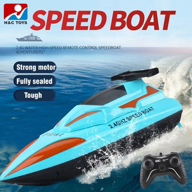 Simulation Mini Water Ship with Light Remote Control 2.4g 5 Channel Speedboat Toy Kid Rc Boat