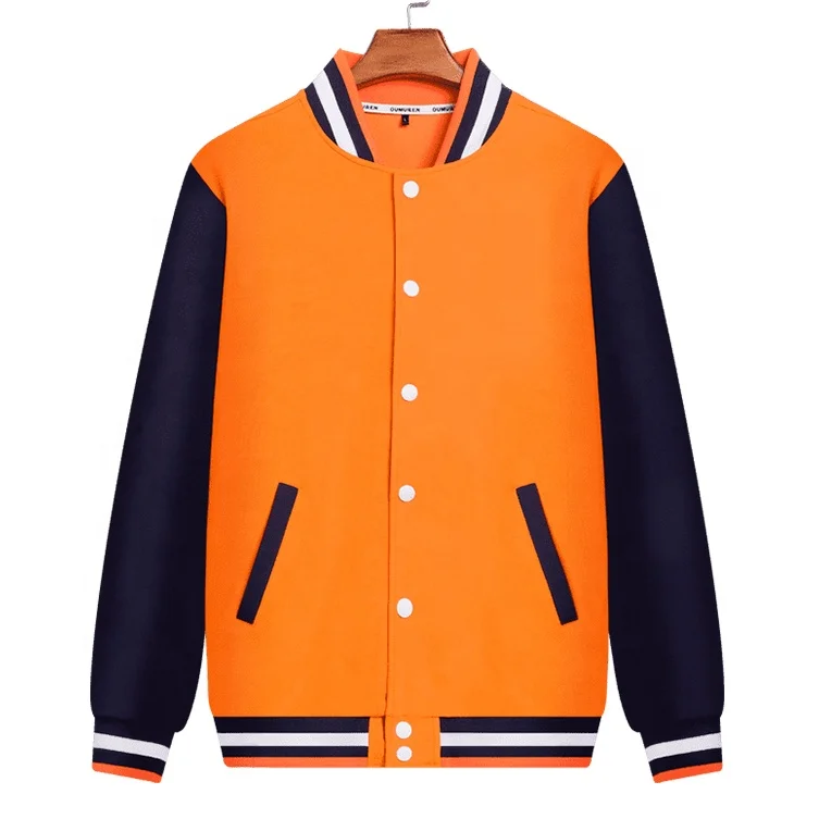 Custom Patchwork Long Sleeve Leisure Jacket High Street Loose Baseball Jacket