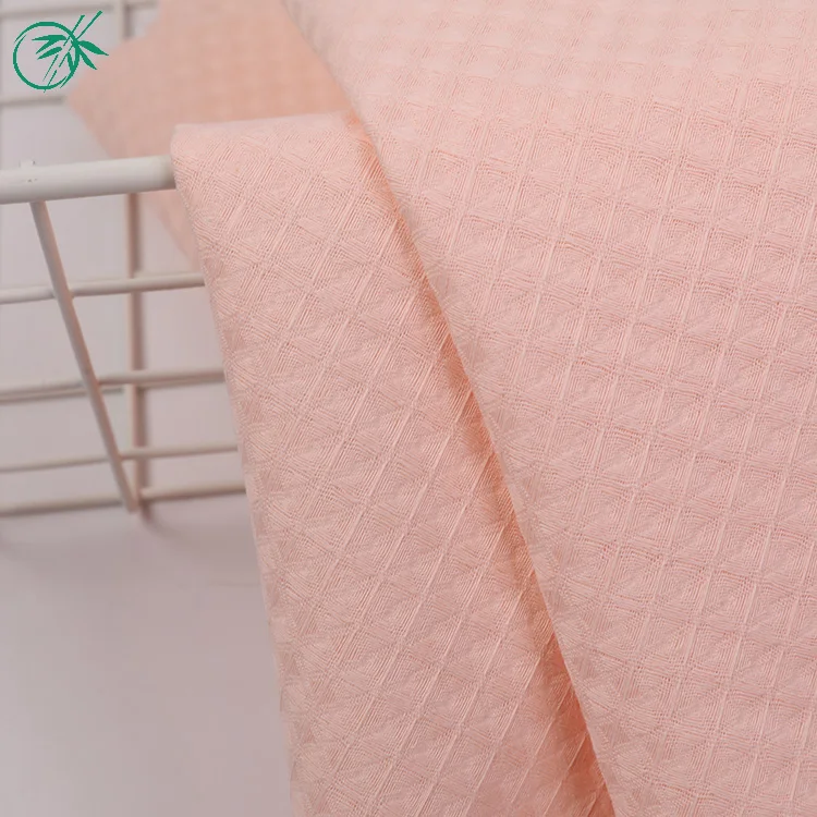 Hot selling stock 160-170gsm woven solid cvc waffle fabric for home textile
