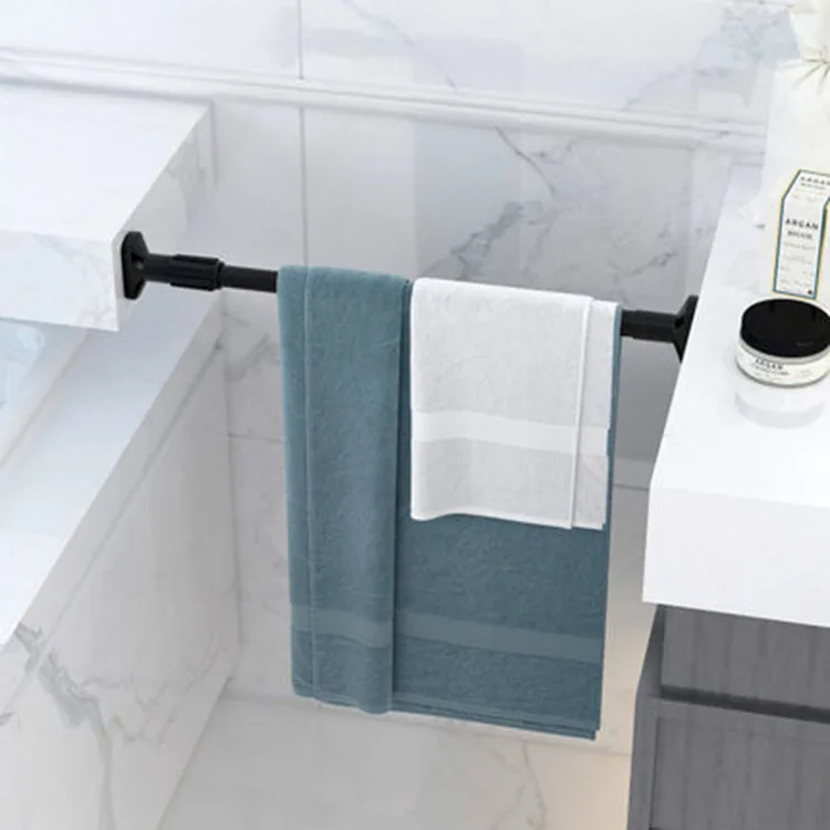 The iron material no need to be perforated telescopic shower curtain rod for Shower Room