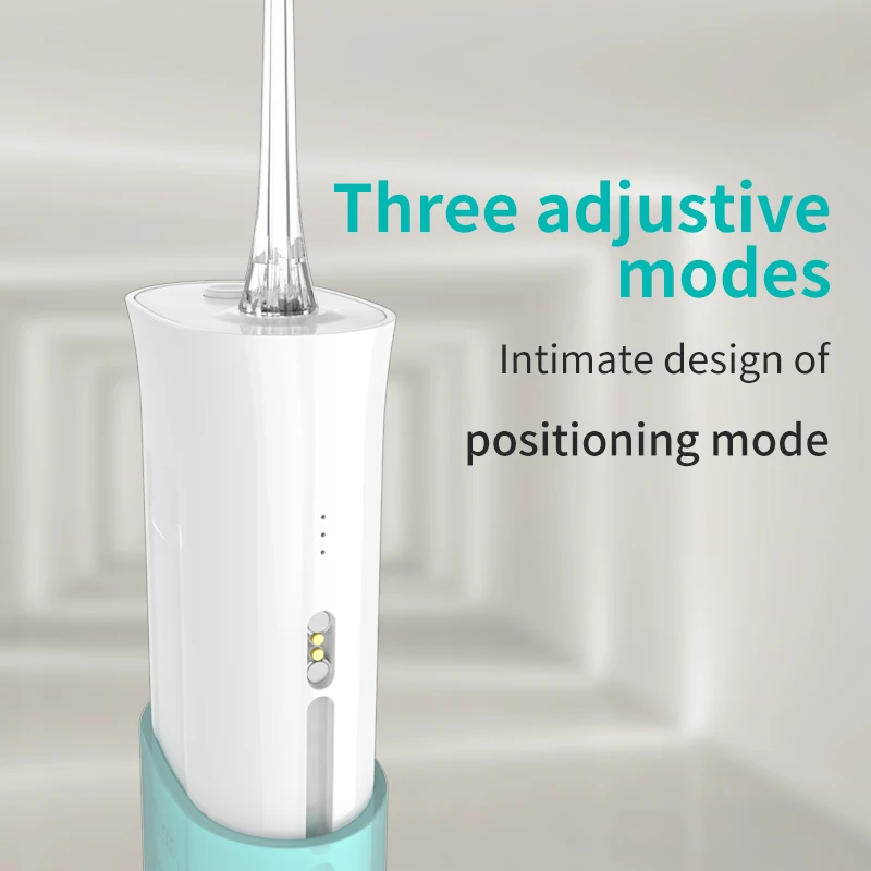 
IPX7 Water Proof Portable Rechargeable Oral Irrigator Cordless Dental Smart Water Flosser 