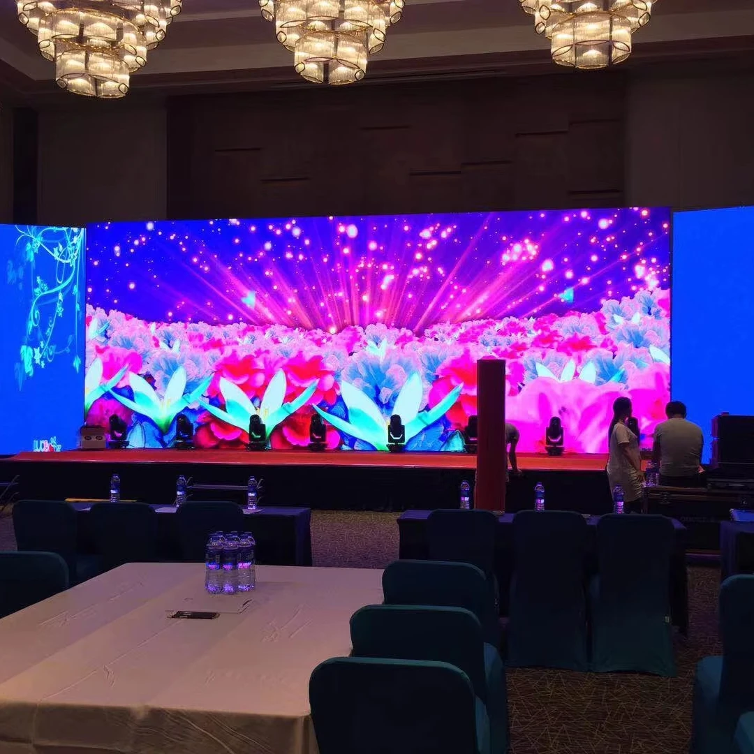 Full color outdoor indoor SMD rental LED display screen P3.91 LED video wall for trade exhibition advertising