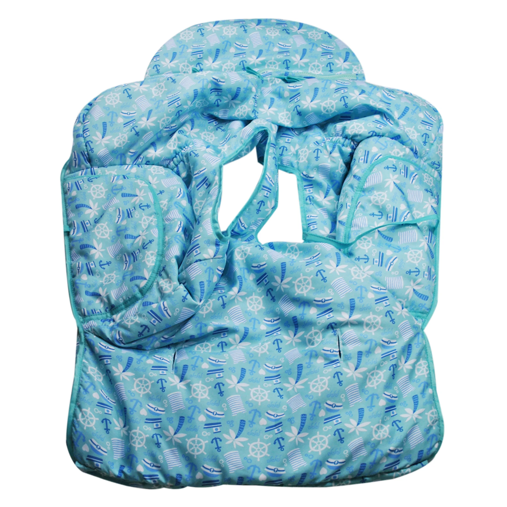 Premium Large Waterproof Seat Positioner 2 In 1 Unisex Kids Baby Shopping Cart Cover High Chair Cover with carry bag
