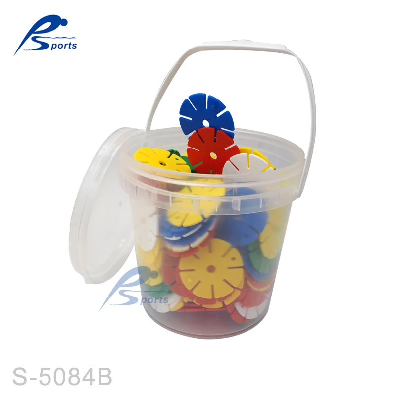 
Kids Construction Blocks Interlocking Discs 160 Pieces Intermediate 6 cm Plastic Daisy shape building set 