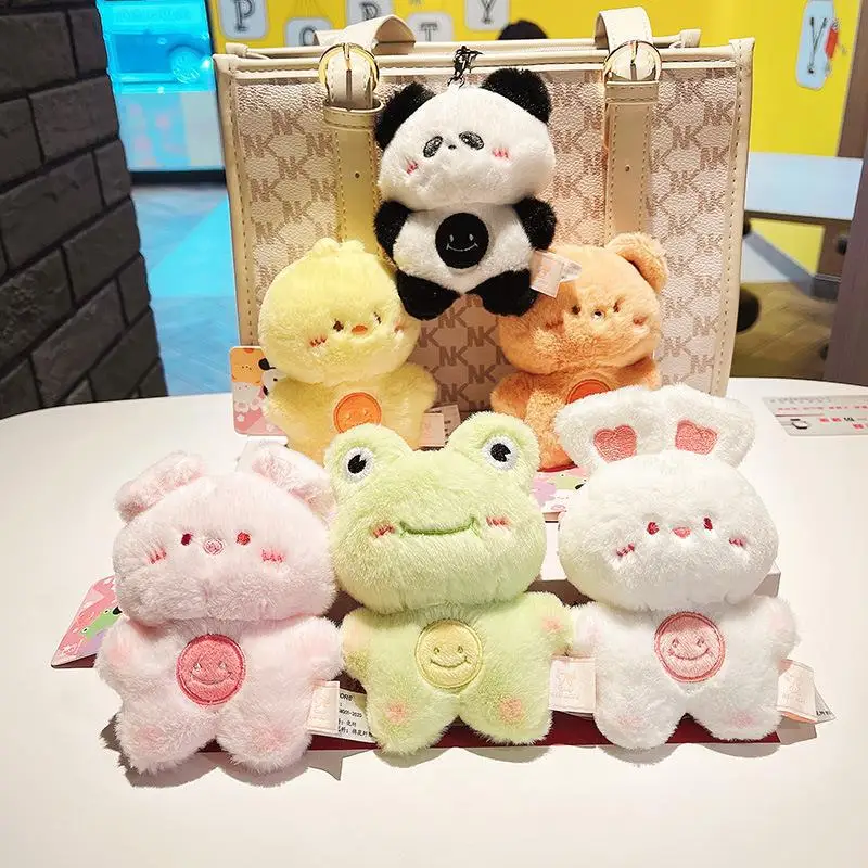 Оптовая продажа плюшевые игрушки в виде животных плюшевая кукла брелок для ключей мультяшная игрушка панда кролик лягушка медведь Цыпленок