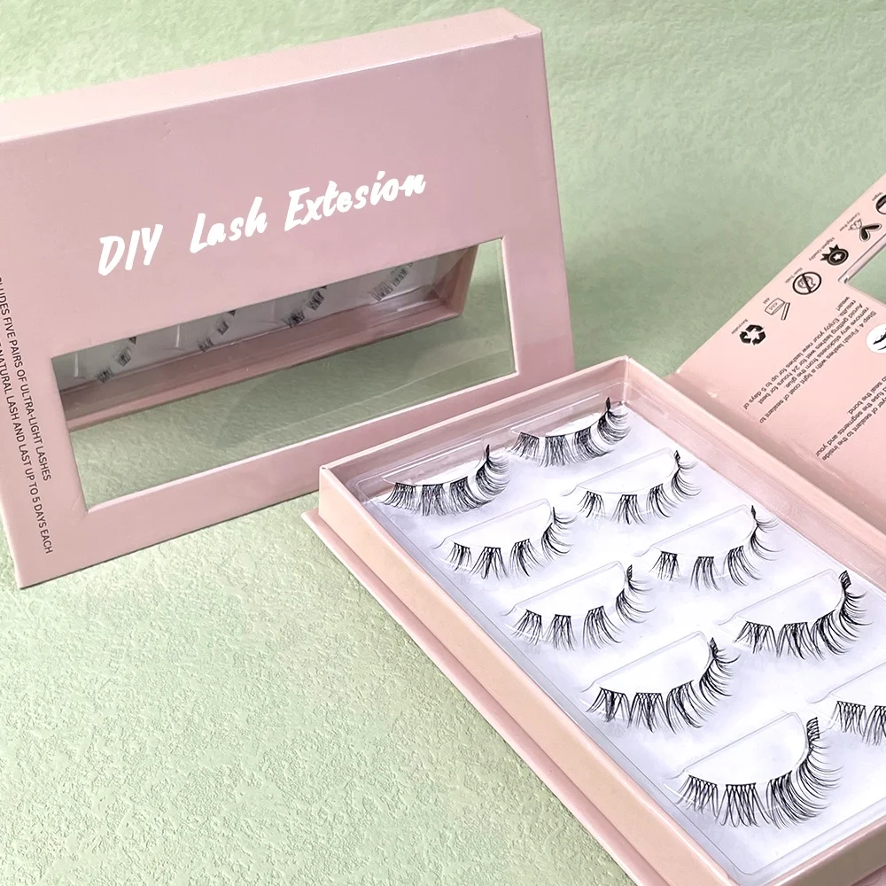 Comfortable Diy Segment Lashes 8-25MM 3D Layer Curl Diy Mink Cluster Eyelash Kit Cluster Lashes Individual Wispy Lash Cluster