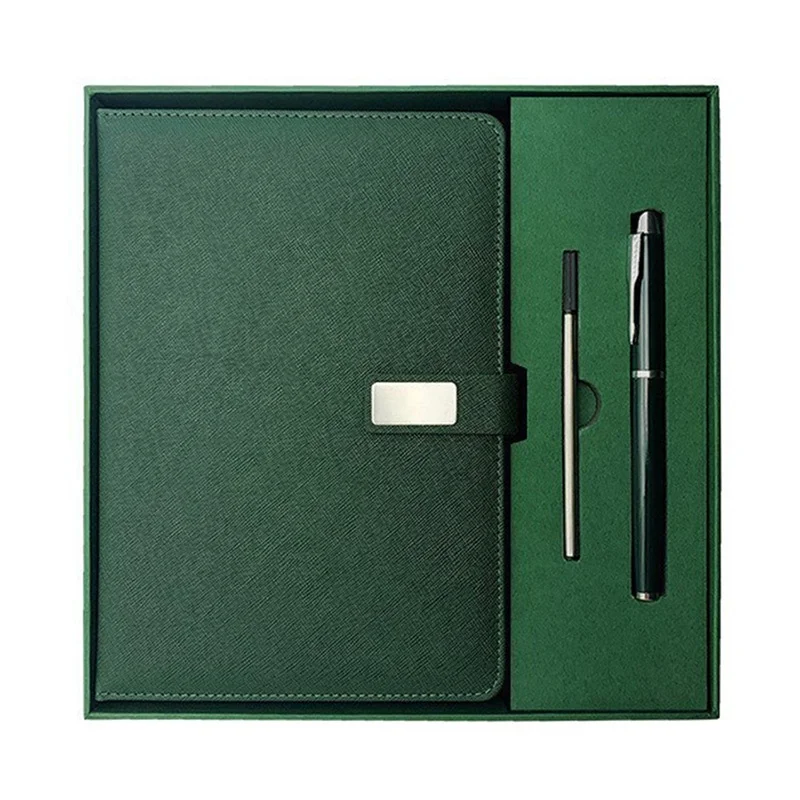 5pcs sets A5 Leather Notebook Planner Custom Logo Business Notebook And Pen Gift Set Wholesale for Promotional Gifts