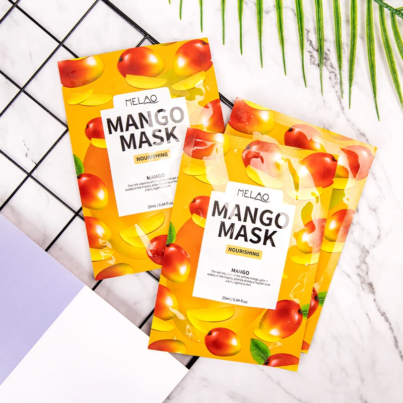 Custom Private Label Whitening Moisturizing Sheet Fruit Beauty Face Mask   Skin Care Facial Mask