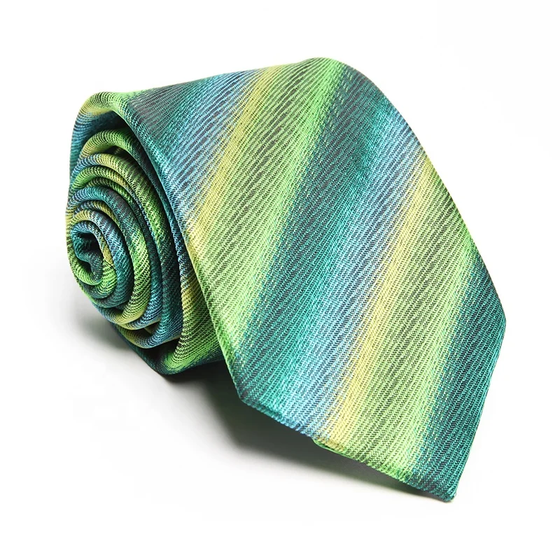 Mens polyester fabric necktie handmade jacquard business skinny ties