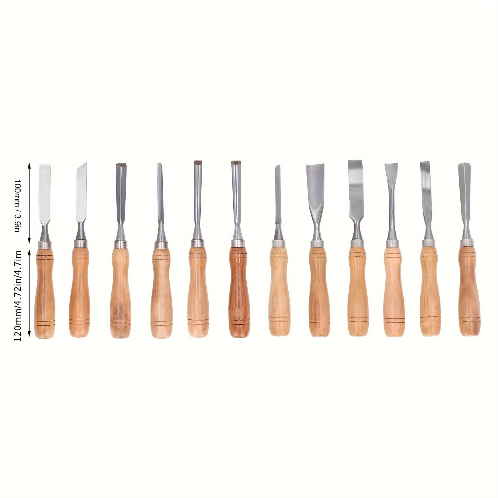 High Quality DIY Woodworking Tools Set Wholesale Engraved Wood Chisel with Straight and V-Shaped Tips Corner and Paring Chisel