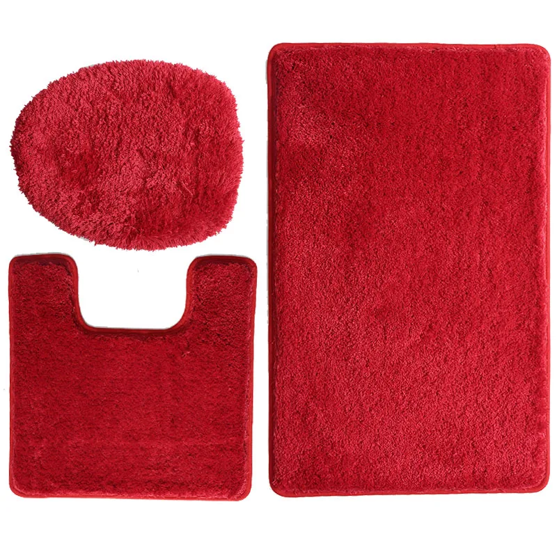 Фабричная поставка грязь захвата «Карибская противоскользящая Поддержка Туалет 3 шт. коврик для ванной комнаты Набор ковриков