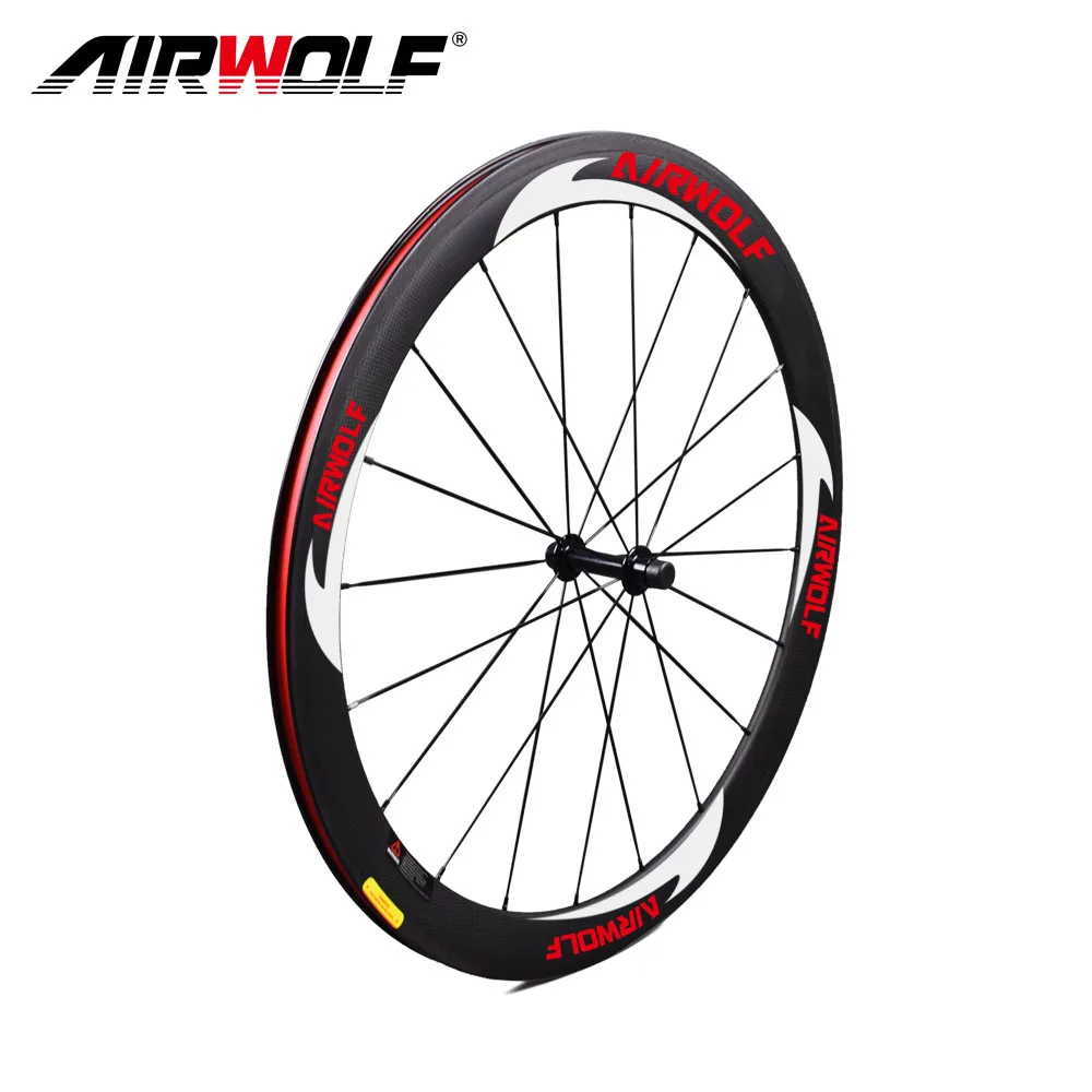 Airwolf Лидер продаж карбоновые велосипедные колеса 3K дорожные 38/50/60/88 с ободком высотой Колеса