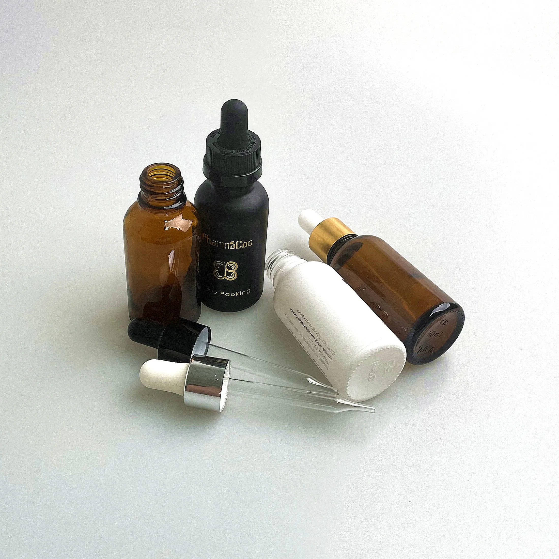 Бутылки с эфирным маслом с личным образцом стеклянной бутылки с пипеткой