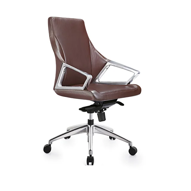 GS-G1901 Ergonomic solutions seating middle back luxury executive conference leather office chair