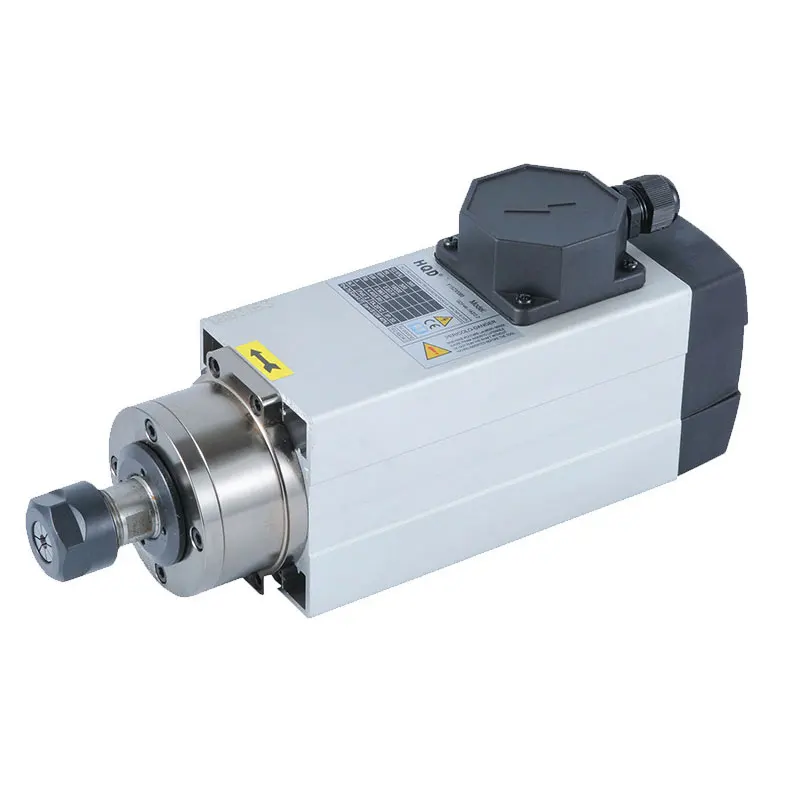jst spindle 6kw square air cooled spindle motor 380v 18000rpm for cnc router parts
