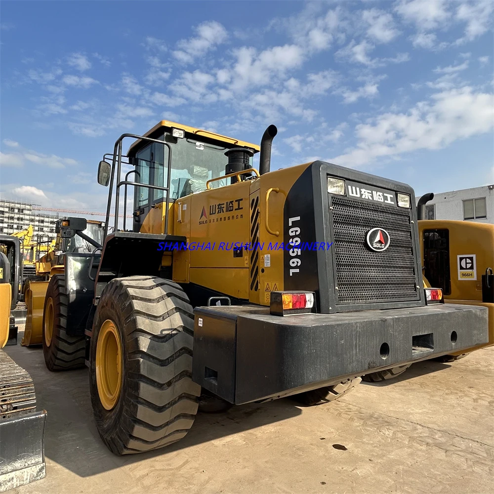 Строительство подержанной техники фронтальный погрузчик китайский shandong LinGong LG956L б/у 5-тонный колесный погрузчик большой ковш