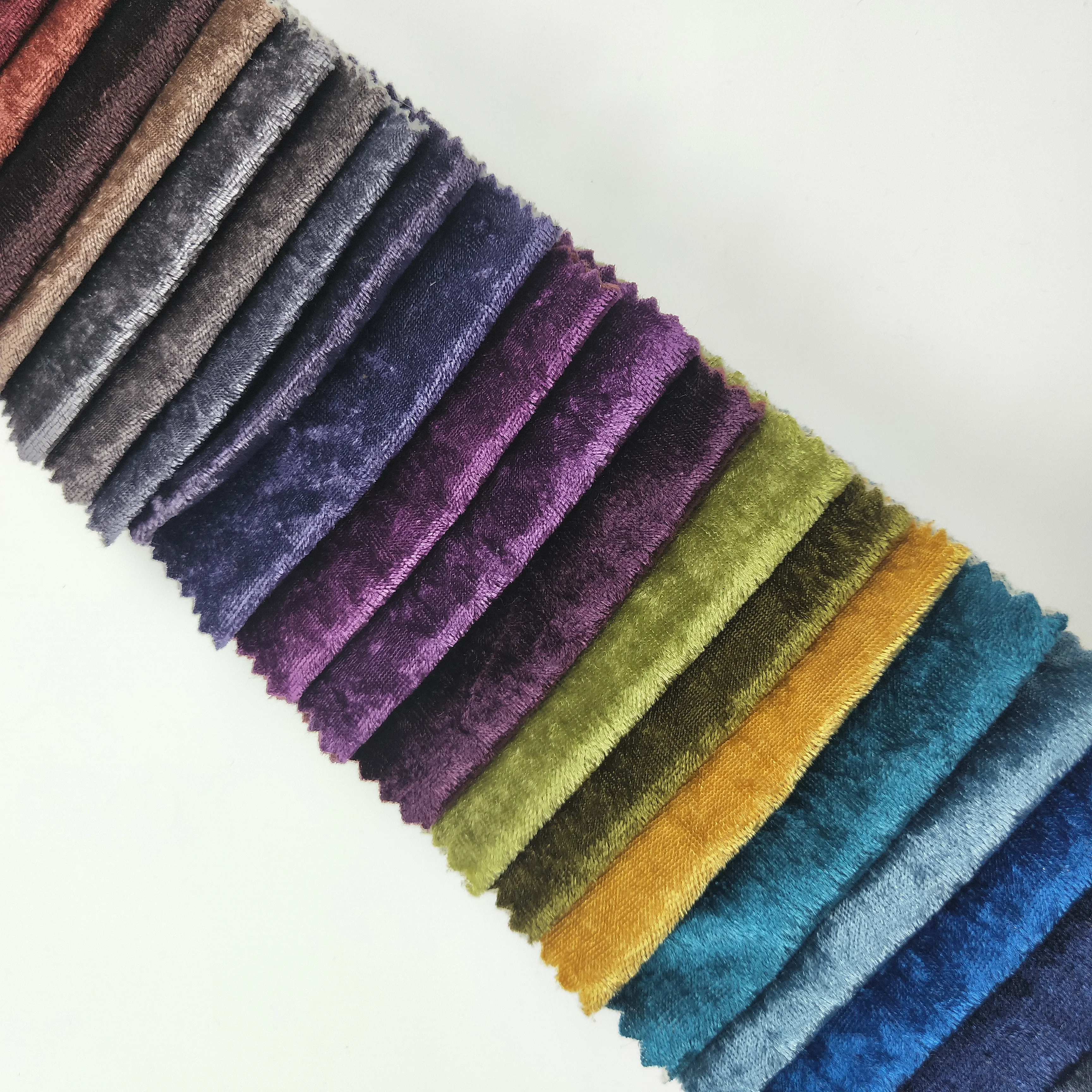 Popular 220 GSM Dark Red Shinny stretch ice crushed velvet fabric for  living room furniture chairs seat covers curtain sofas