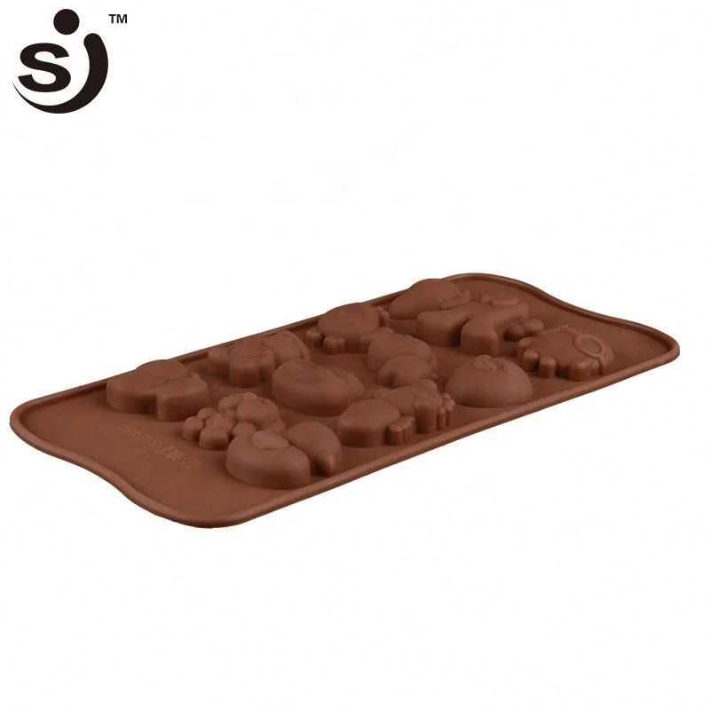 various animal cute duck squirrel shapes silicone chocolate moulds