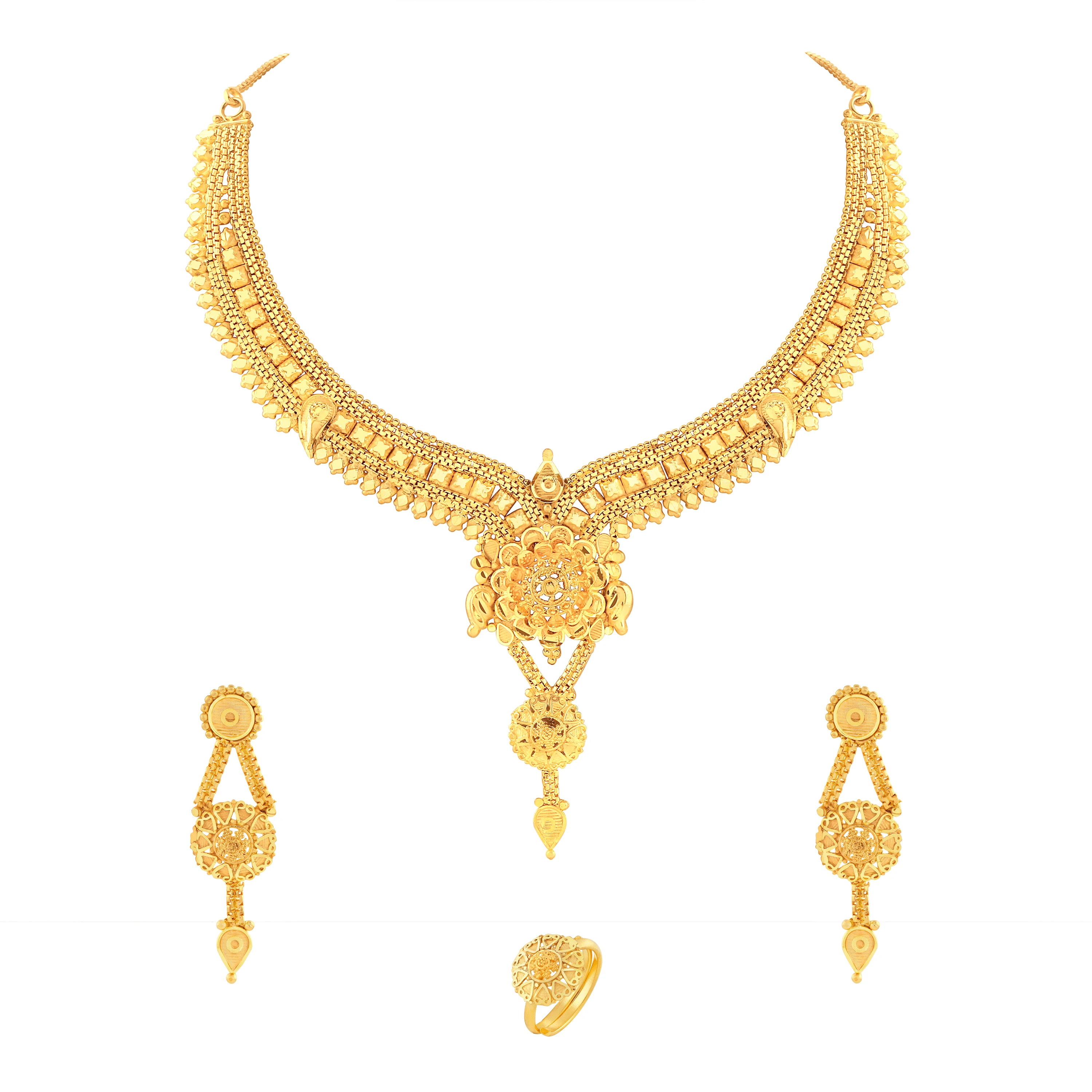 Indo Western 2 Gram Gold Plated Bridal Wedding Jewellery Set for Womens
