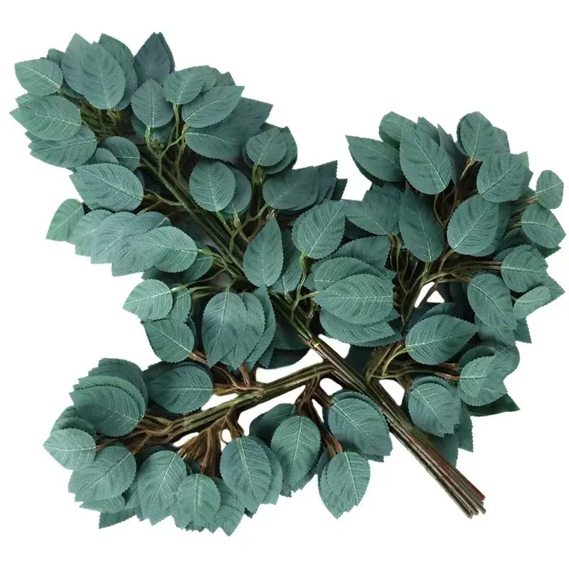 Hot sale Simulation artificial mango leaves branches simulation green plant garden project greening landscape tree decoration