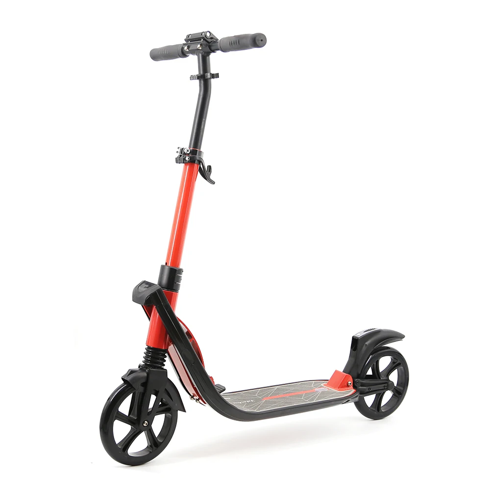 QIYI mini adult folding city scooter with safe wide 2 wheel kick scooters  foot scooters for adult