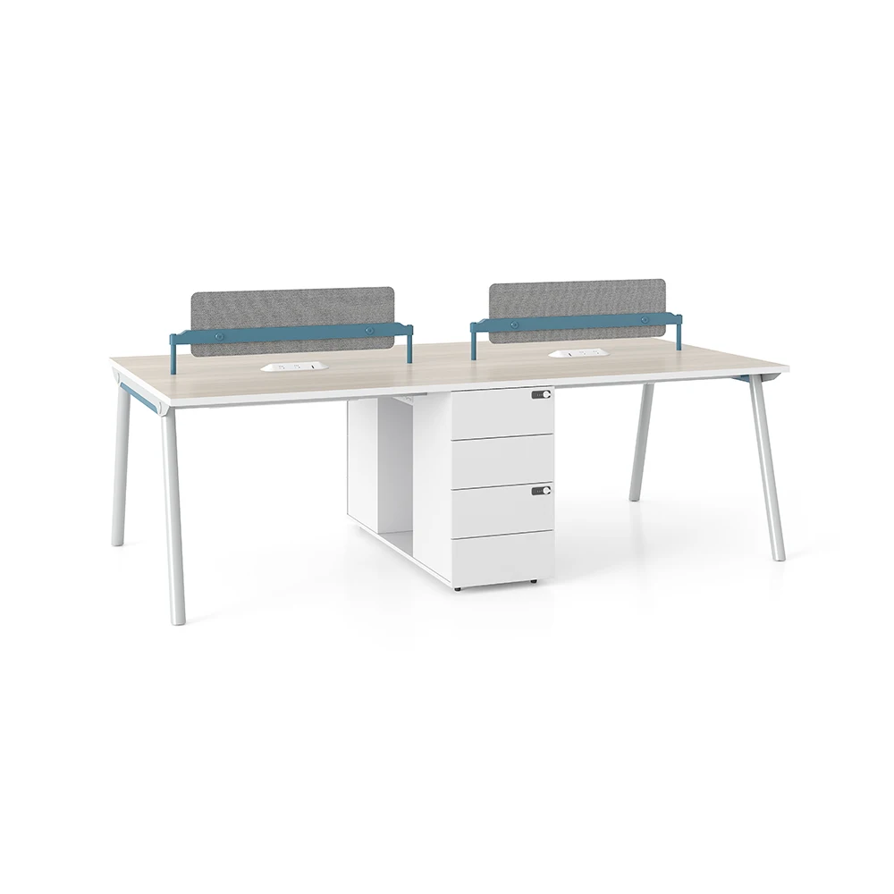 New design small desk office modern workstation white workstation cubicle 4 people workstation standardization